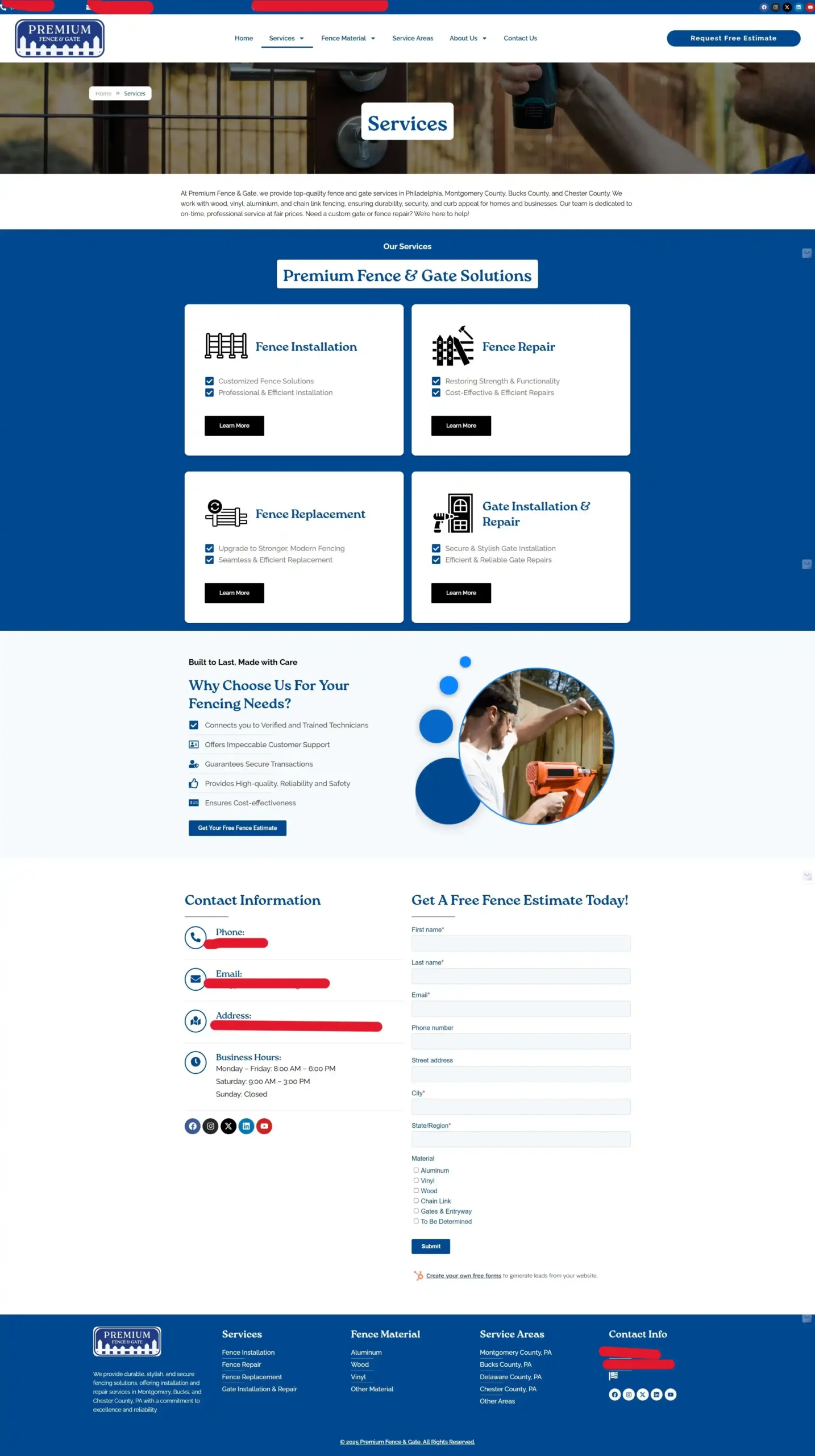 Services Page Mockup