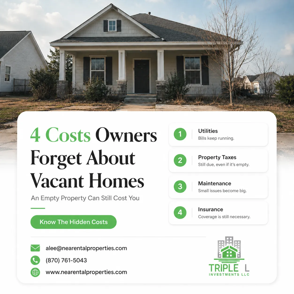 Post: 4 Costs Owners Forget About Vacant Homes