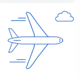 A plane line drawing