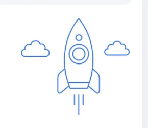 A rocket line drawing