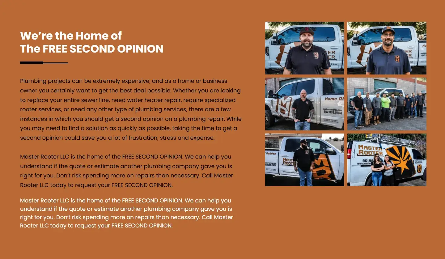 The We Are the Home of the Free Second Opinion band on the home page