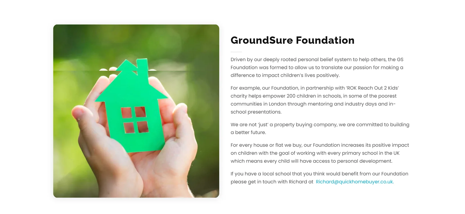 The GroundSure Foundation section