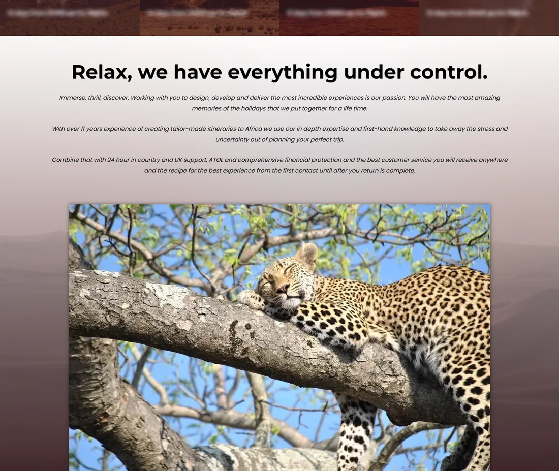 Part 2 of the Speke Travel home page
