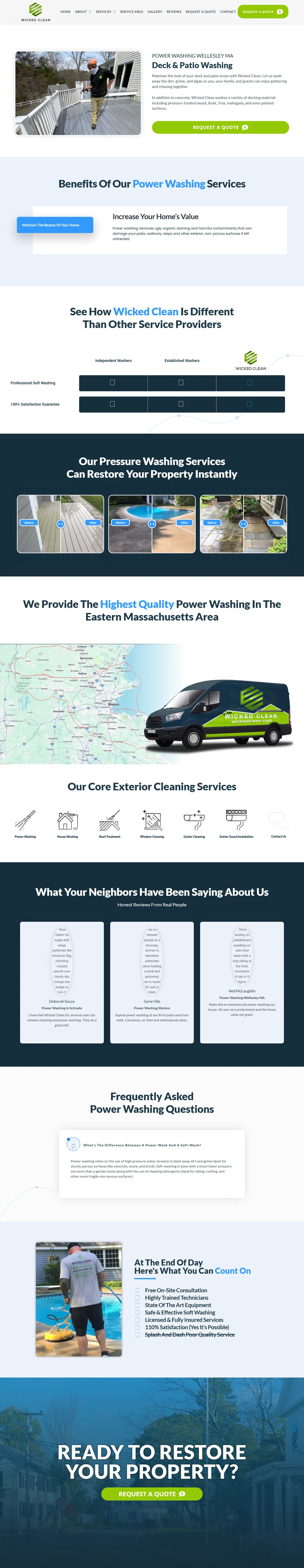 Wicked Clean 5 The full Power Washing service page